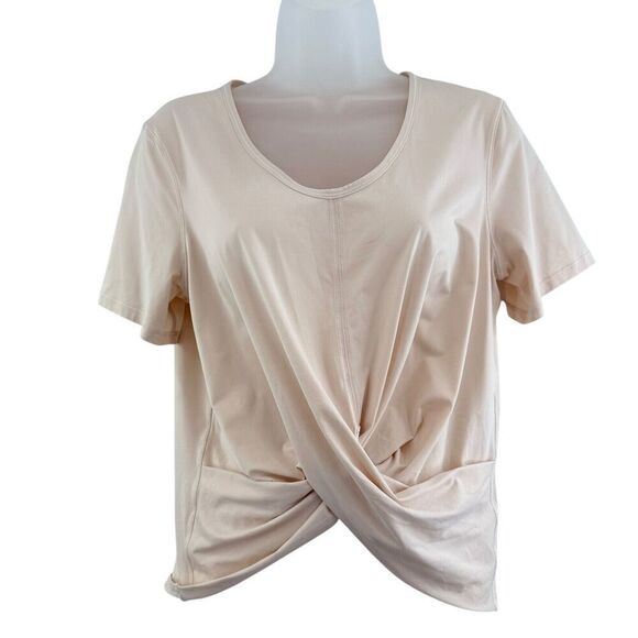 Lululemon Do The Daily Twist Front Short Sleeve Shirt Holistic White Size 12 - Picture 1 of 7